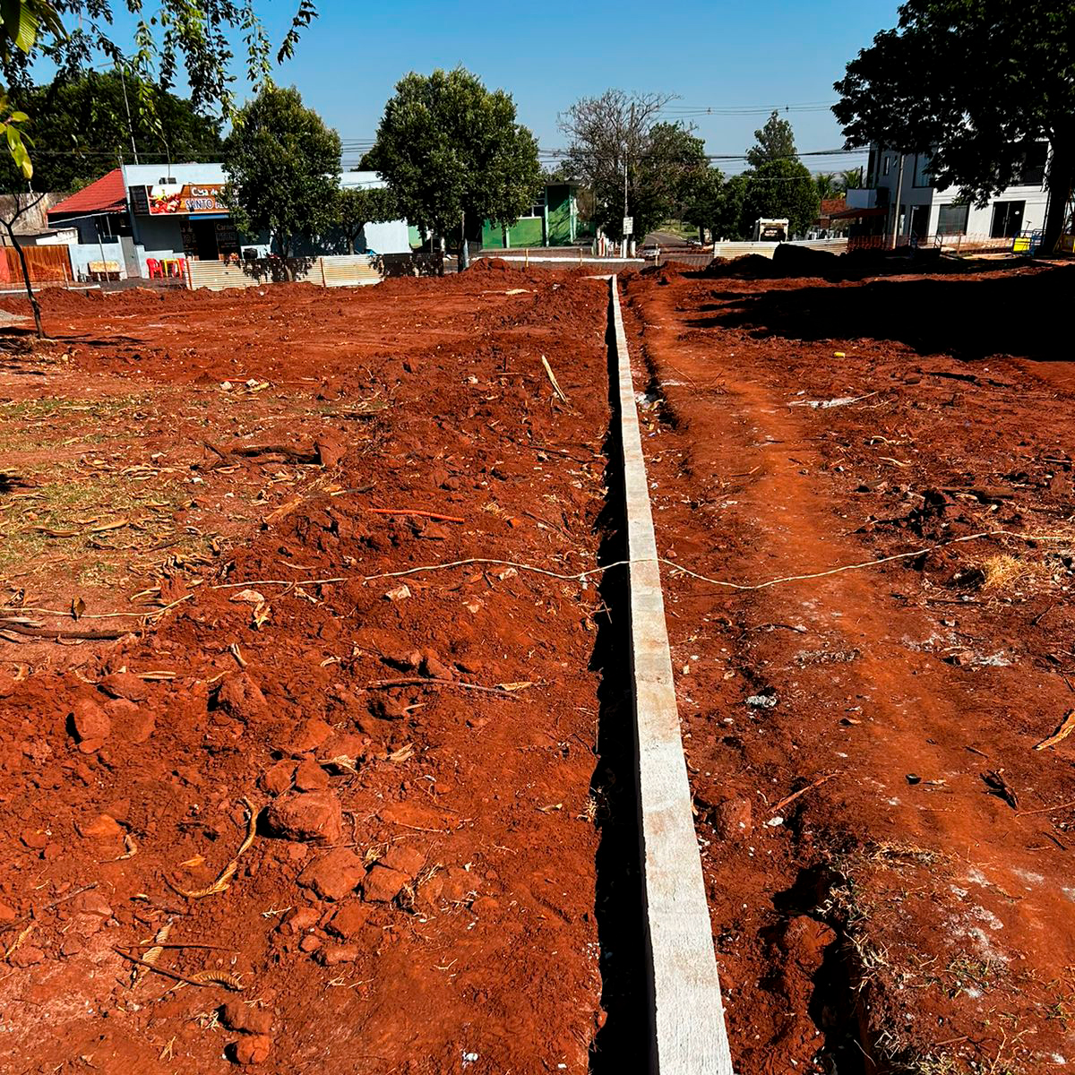 Início de Obra de Reforma da Praça Central