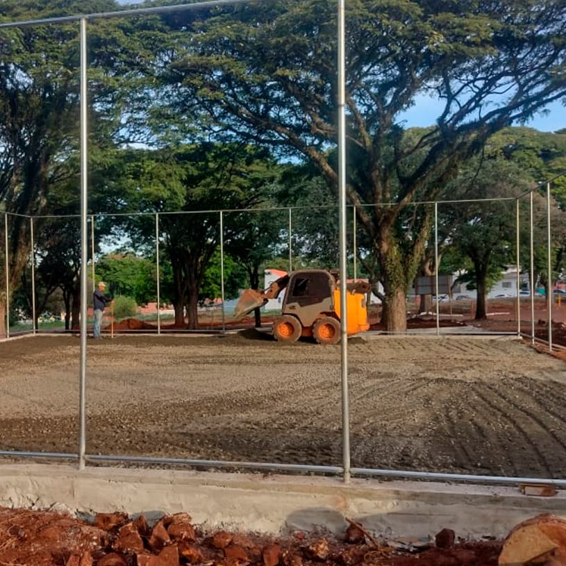 Início da reforma da Praça Geraldo Francisco Miqueletti