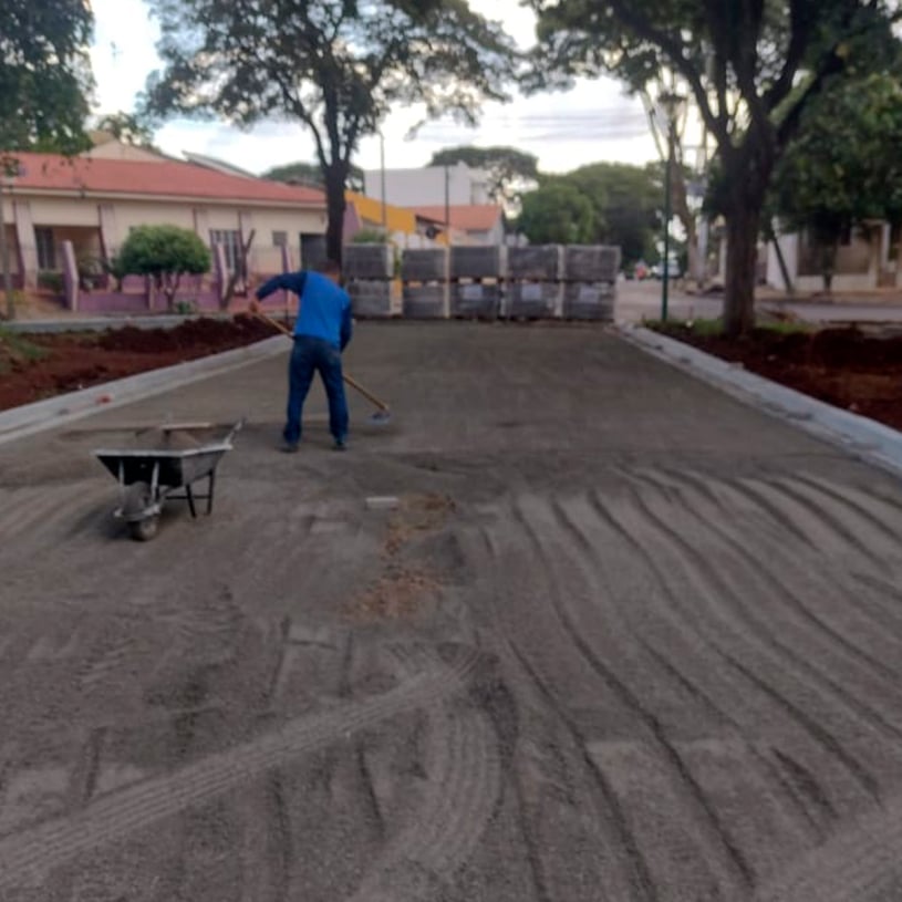 Início da reforma da Praça Geraldo Francisco Miqueletti