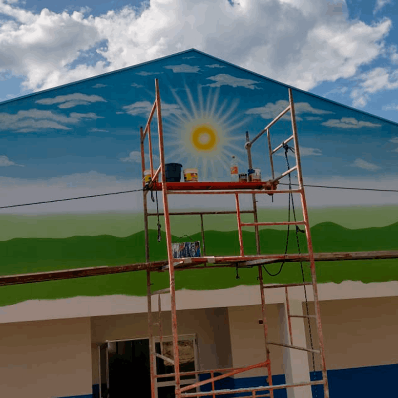 Obras na Escola Municipal Dr. Eurico Jardim Dornellas de Barros